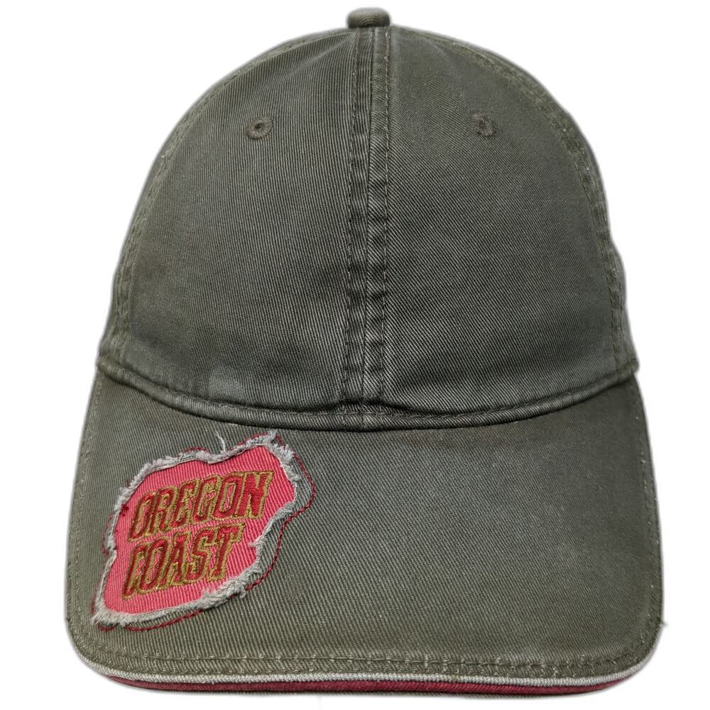 Triangle Sport Headwear Baseball Cap Green Red One Size Oregon Coast Patch Hat